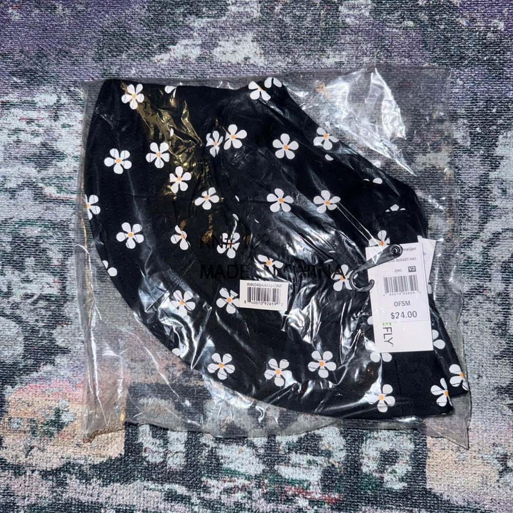 Black Daisy Bucket‎ Hat by CultureFLY